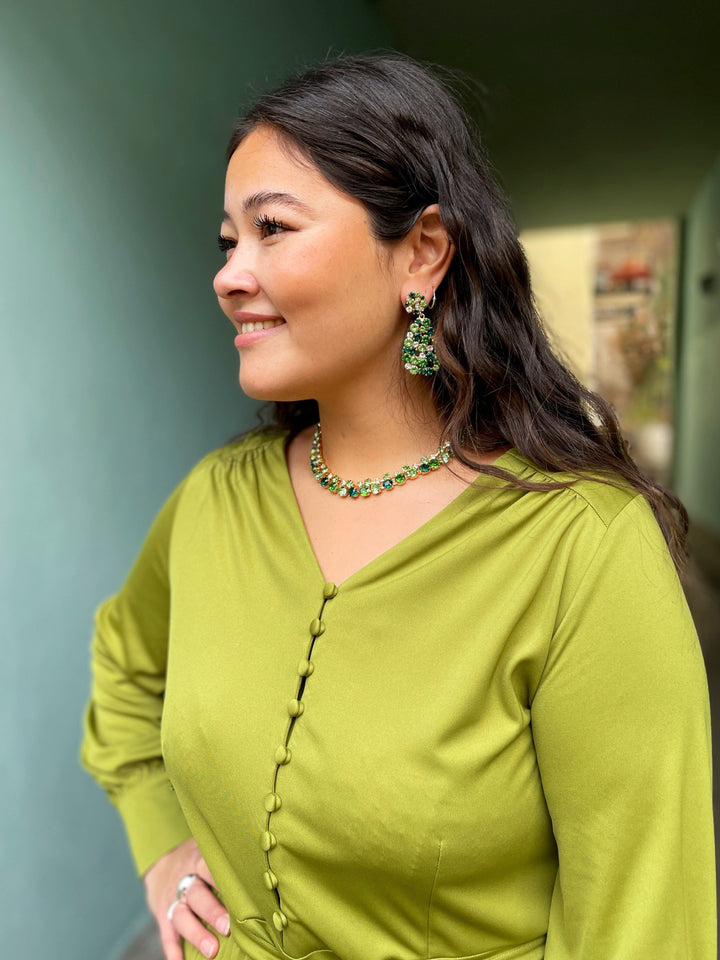 Caroline Svedbom øredobber Hanna earrings - green combo