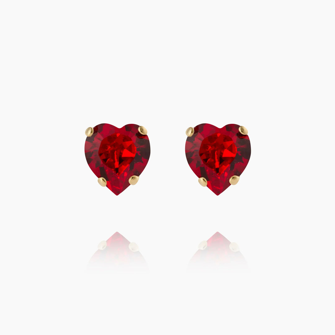 Caroline Svedbom øredobber Heart earrings - light siam