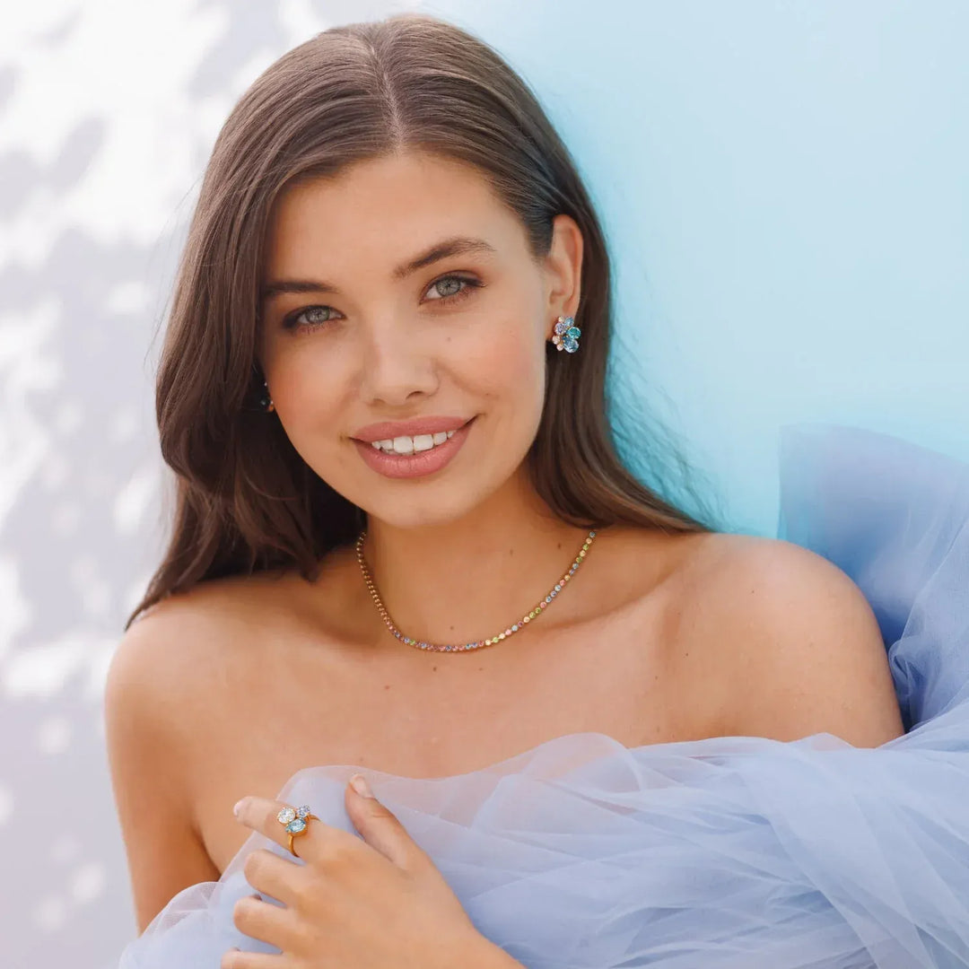 Caroline Svedbom øredobber Katie earrings - sea breeze combo