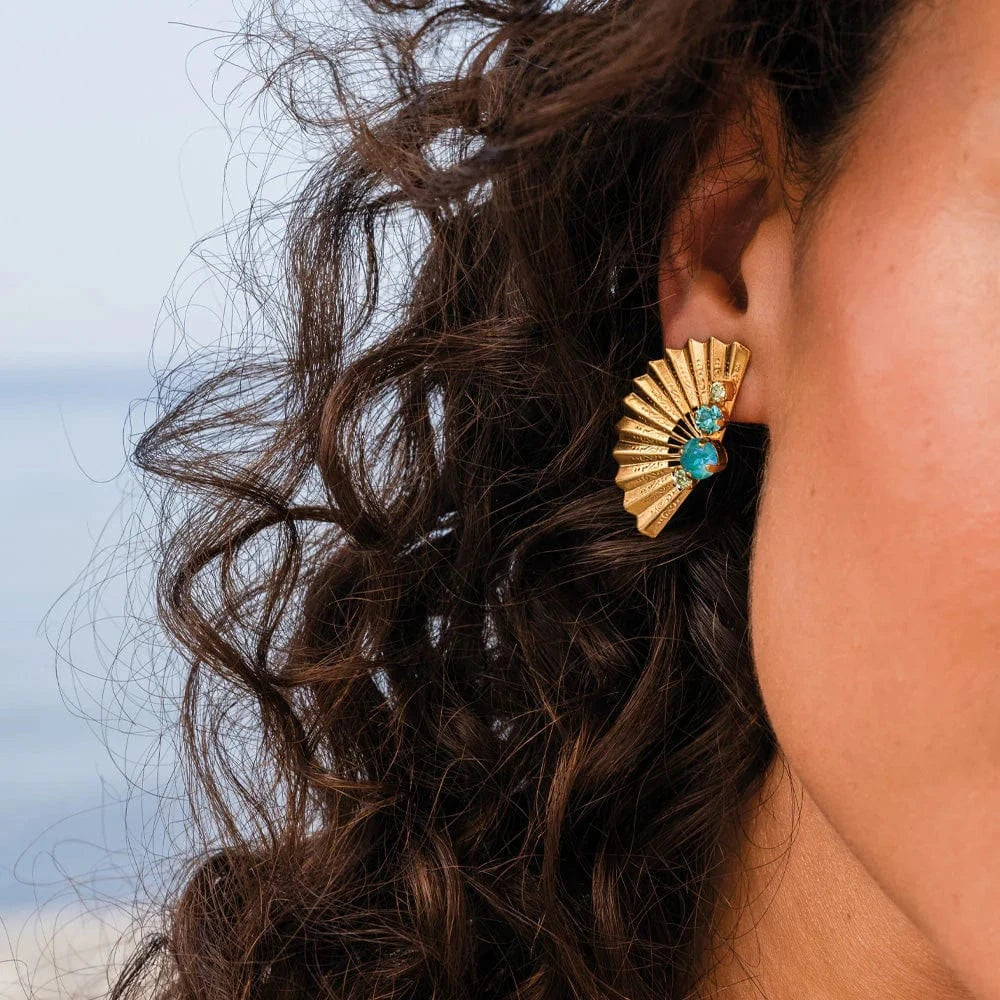 Caroline Svedbom øredobber Lucinda earrings - Laguna combo