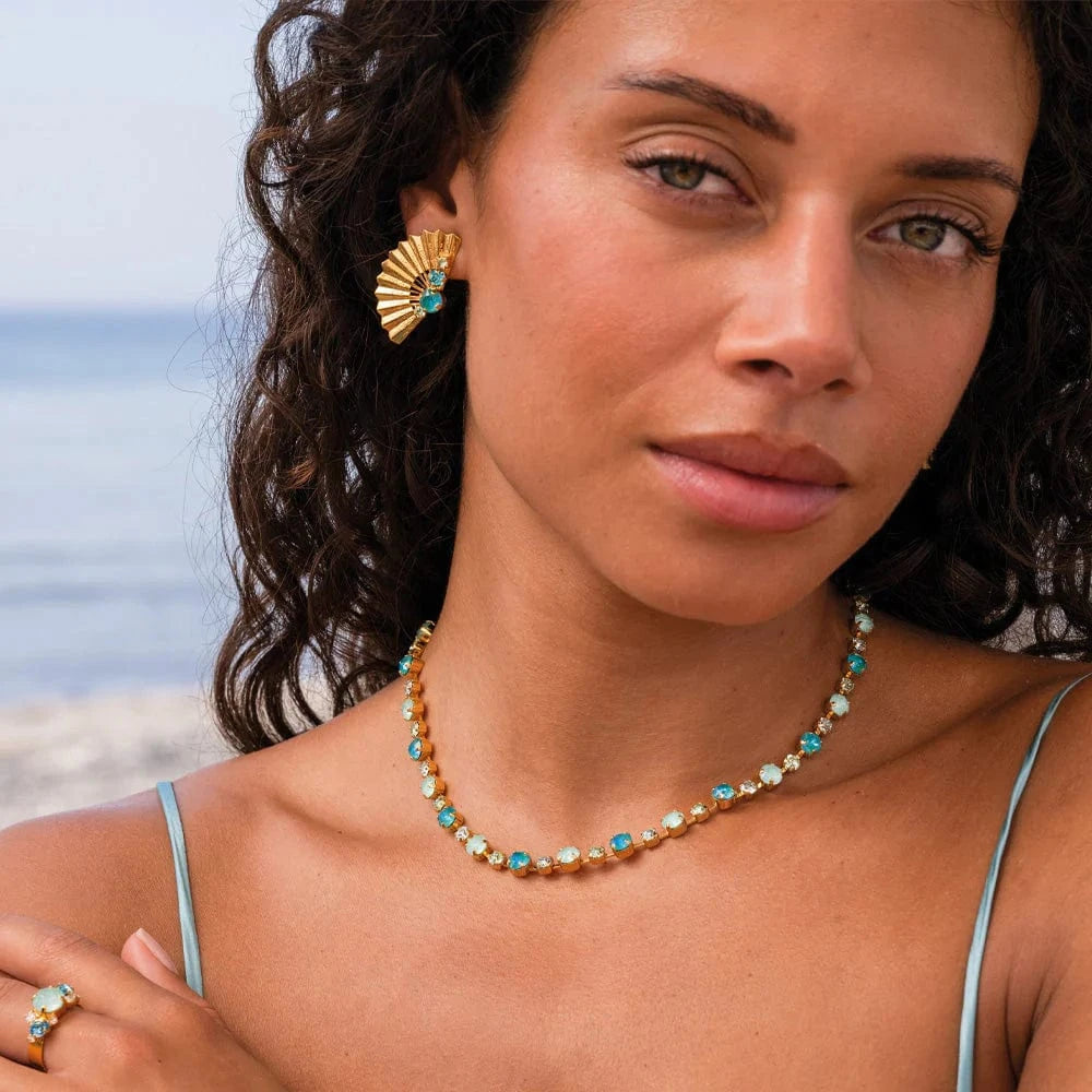 Caroline Svedbom øredobber Lucinda earrings - Laguna combo
