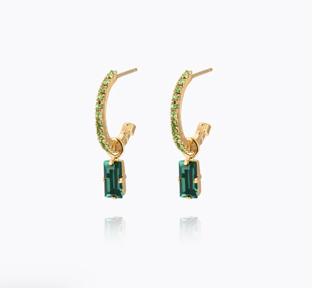 Caroline Svedbom øredobber Lucy earrings - emerald peridot