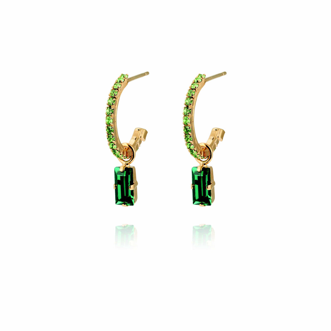 Caroline Svedbom øredobber Lucy earrings gold - emerald