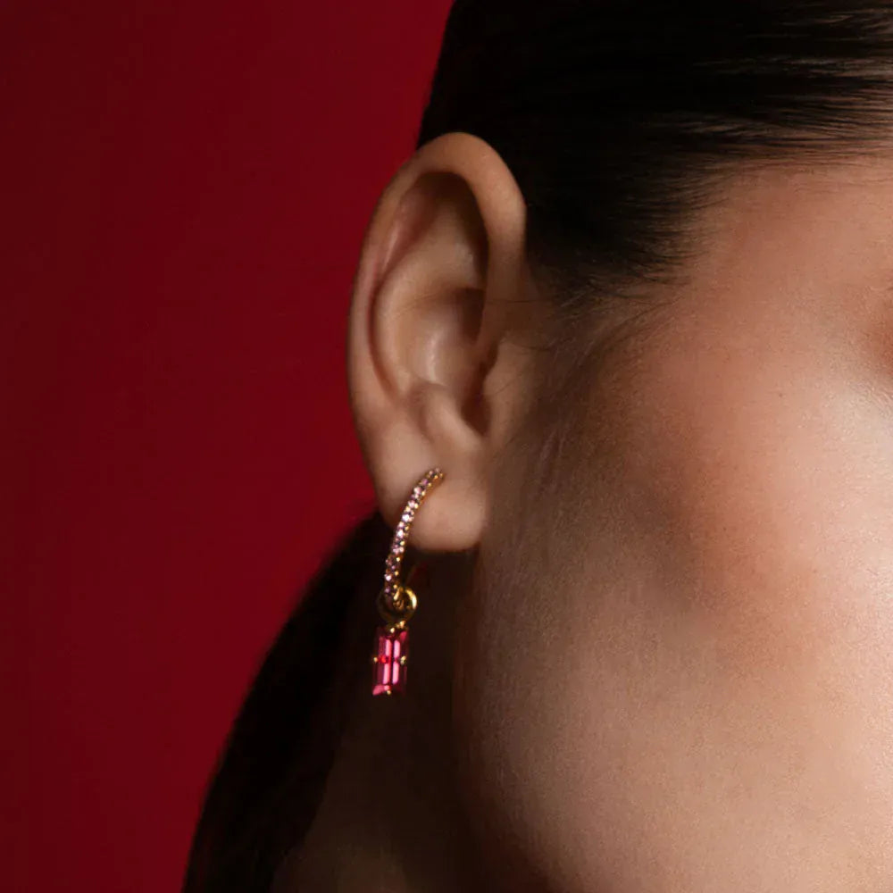 Caroline Svedbom øredobber Lucy earrings - rose and light rose