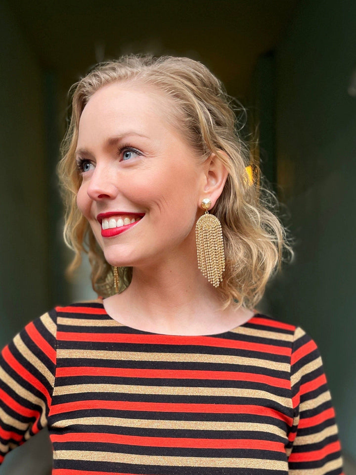 Caroline Svedbom øredobber Melinda earrings - black combo