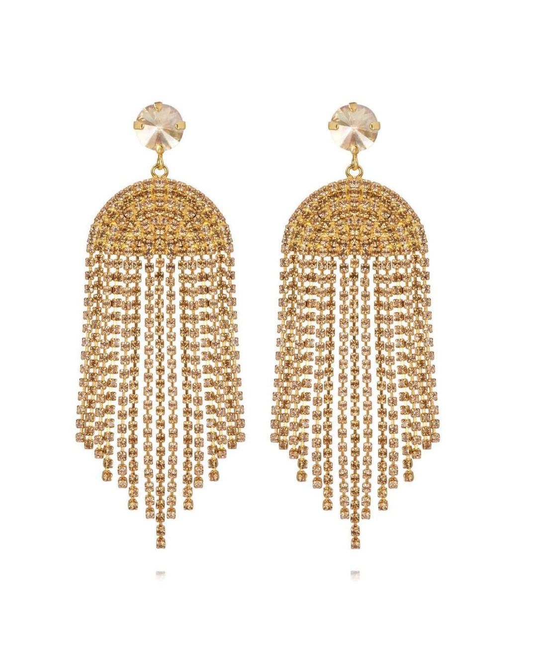 Caroline Svedbom øredobber Melinda earrings - vintage rose/golden shadow