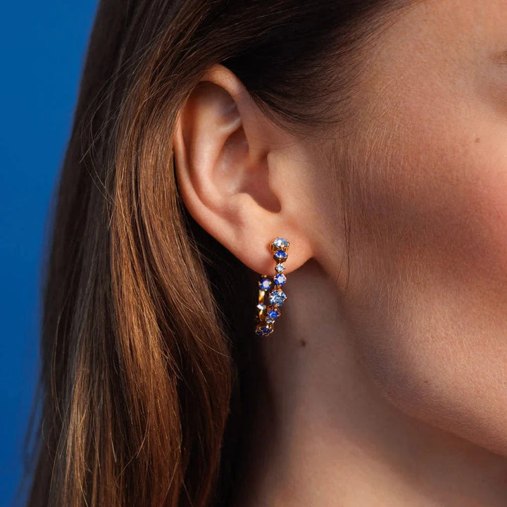 Caroline Svedbom øredobber Mini Antonia earrings - blue combo