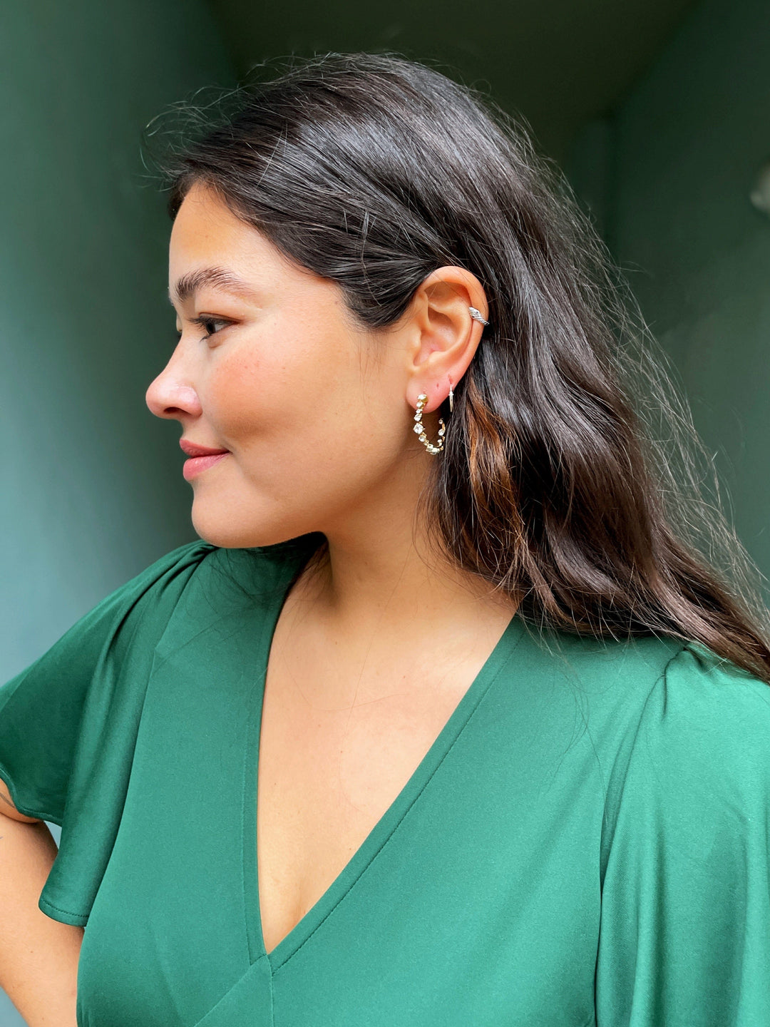 Caroline Svedbom øredobber Mini Antonia earrings - crystal
