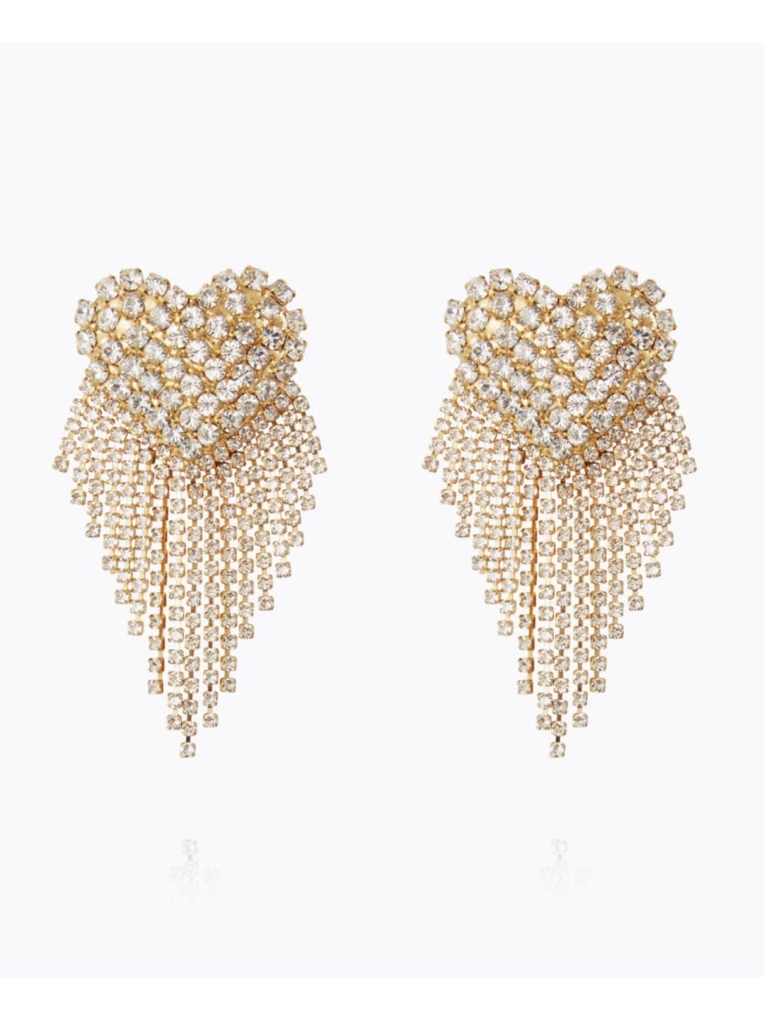 Caroline Svedbom øredobber Mini Cordelia earrings - gold crystal