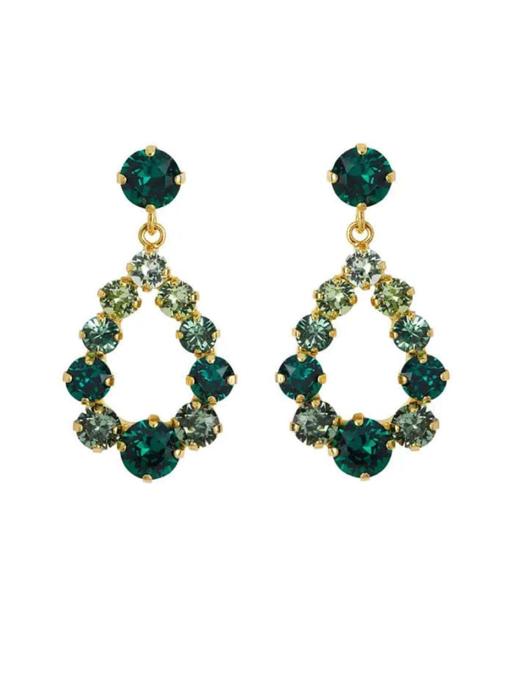 Caroline Svedbom øredobber Mini Delia earrings - green combo