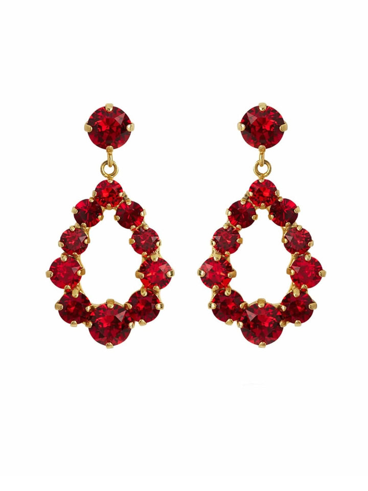 Caroline Svedbom øredobber Mini Delia earrings - red combo