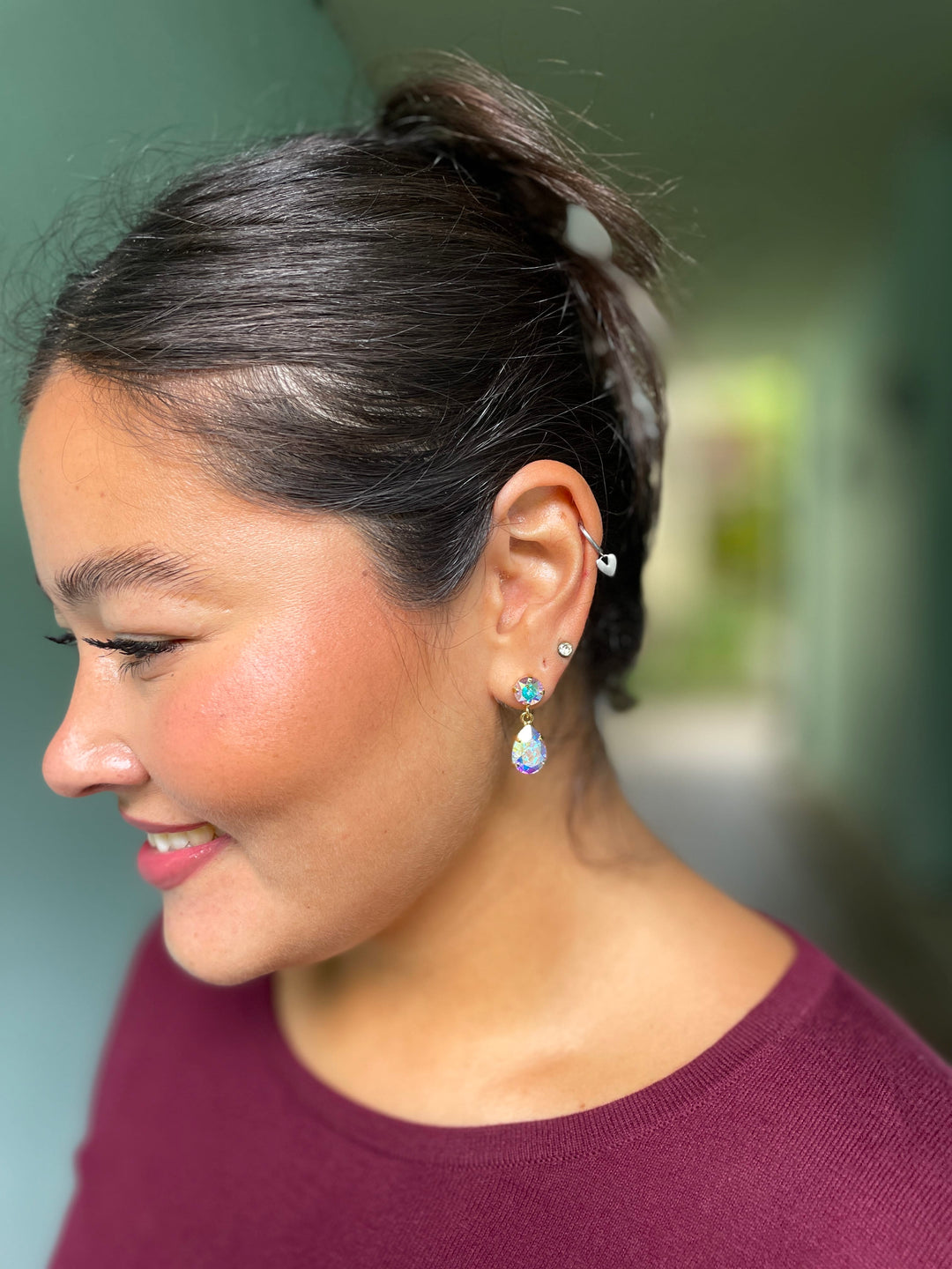 Caroline Svedbom øredobber Mini Drop earrings - aurore boreale