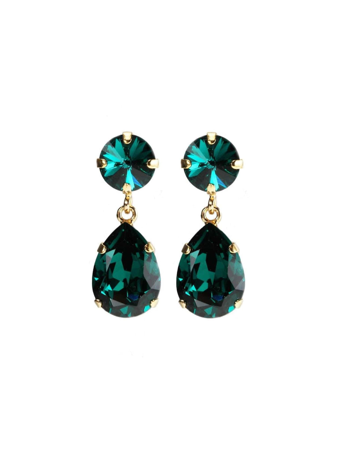 Caroline Svedbom øredobber Mini Drop earrings - emerald