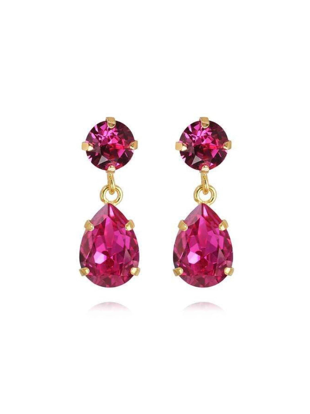 Caroline Svedbom øredobber Mini drop earrings - fushia