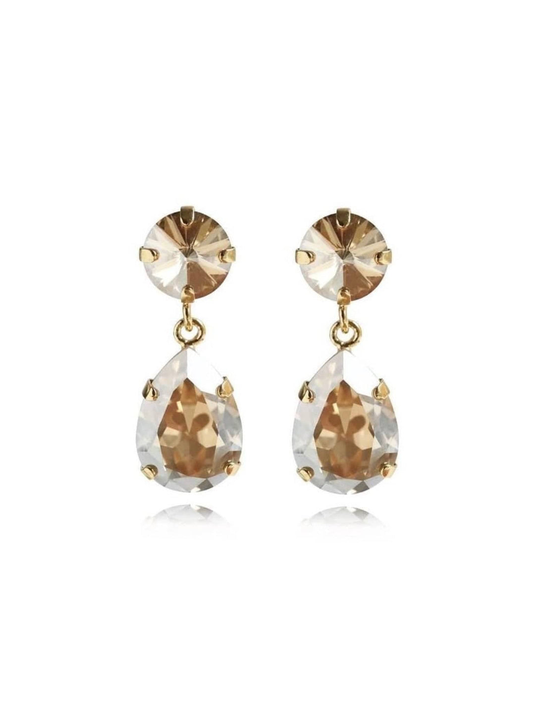 Caroline Svedbom øredobber Mini Drop earrings - golden shadow