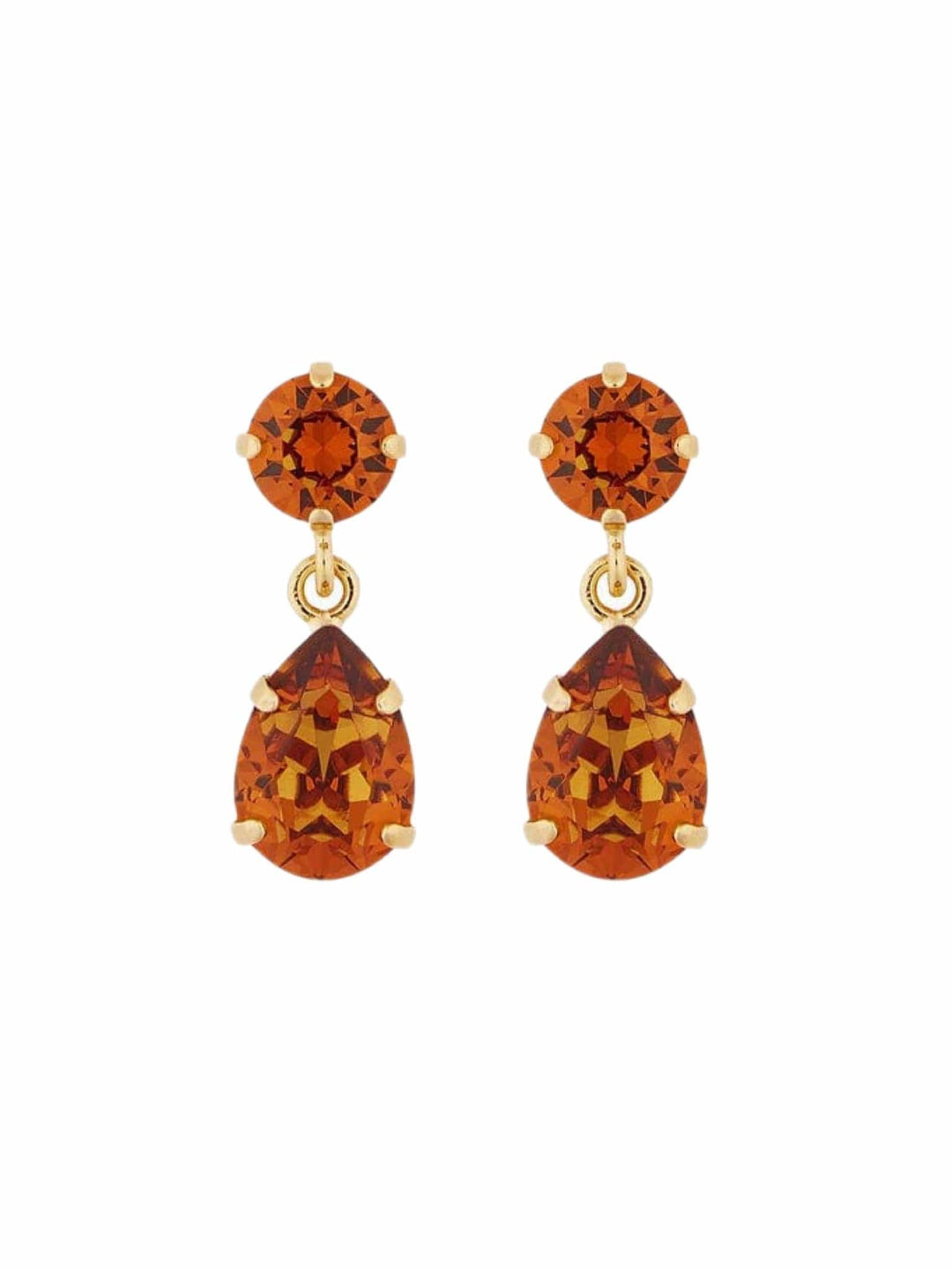 Caroline Svedbom øredobber Mini drop earrings - light amber