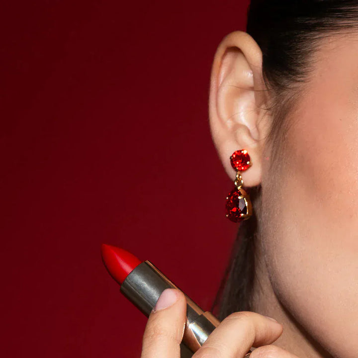 Caroline Svedbom øredobber Mini drop earrings - Light siam