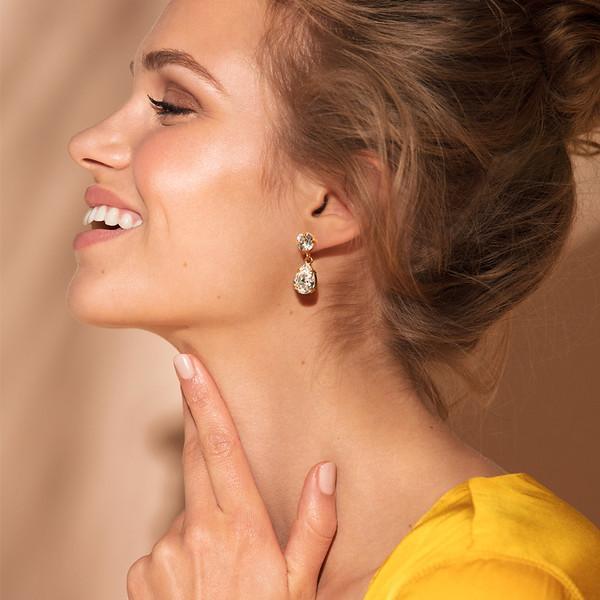 Caroline Svedbom øredobber Mini Drop earrings - olivine