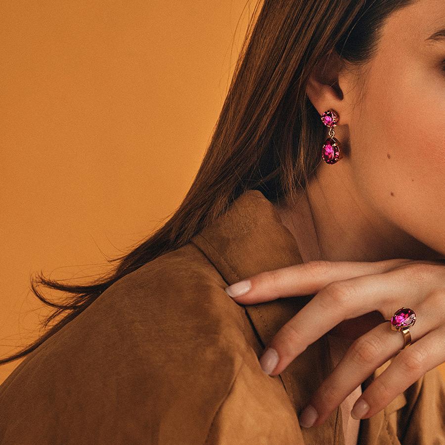 Caroline Svedbom øredobber Mini Drop earrings - olivine