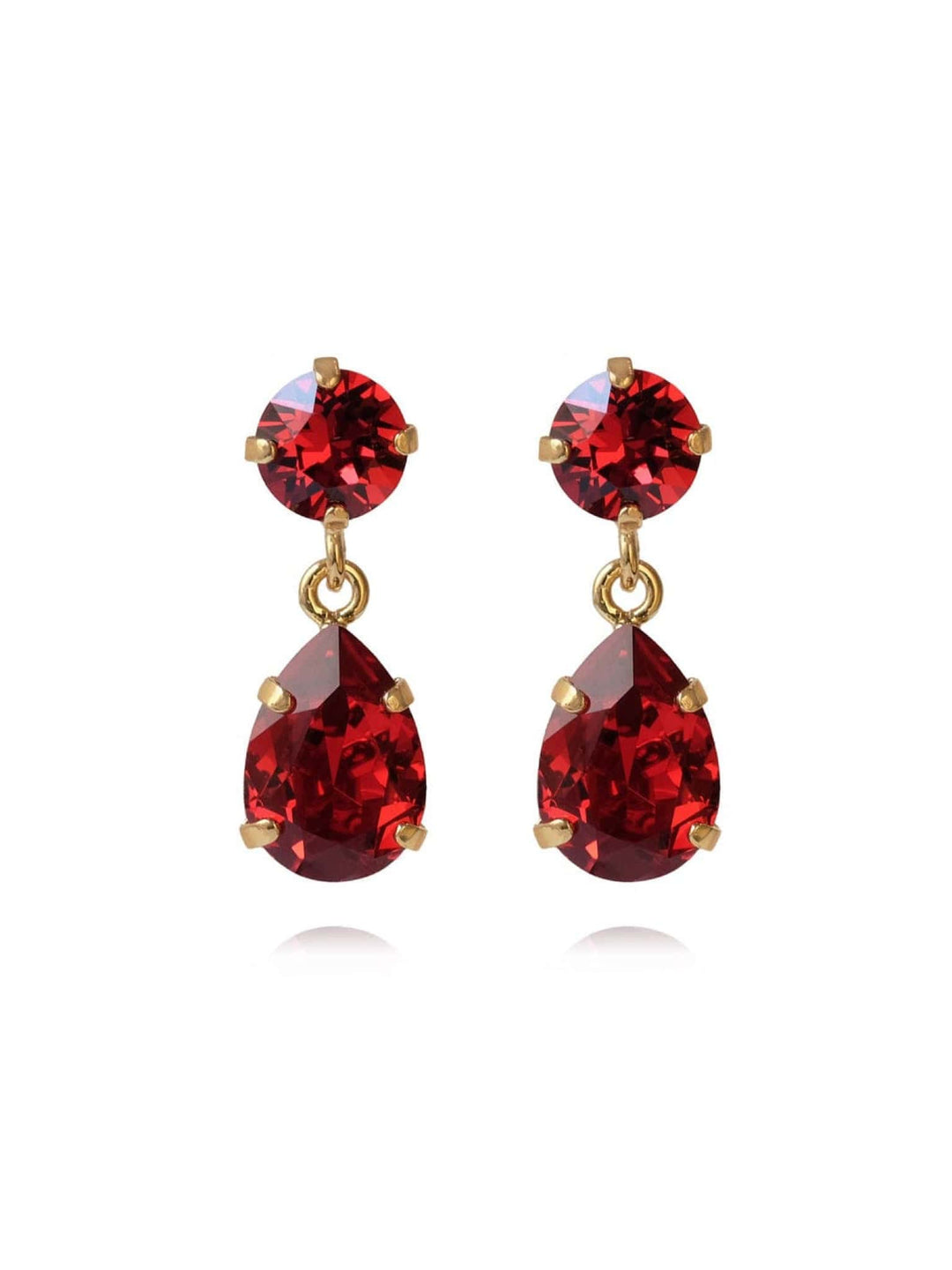 Caroline Svedbom øredobber Mini Drop earrings - scarlet