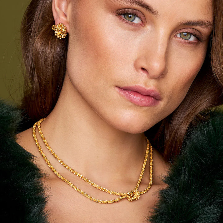 Caroline Svedbom øredobber Mini gemma earrings - gold