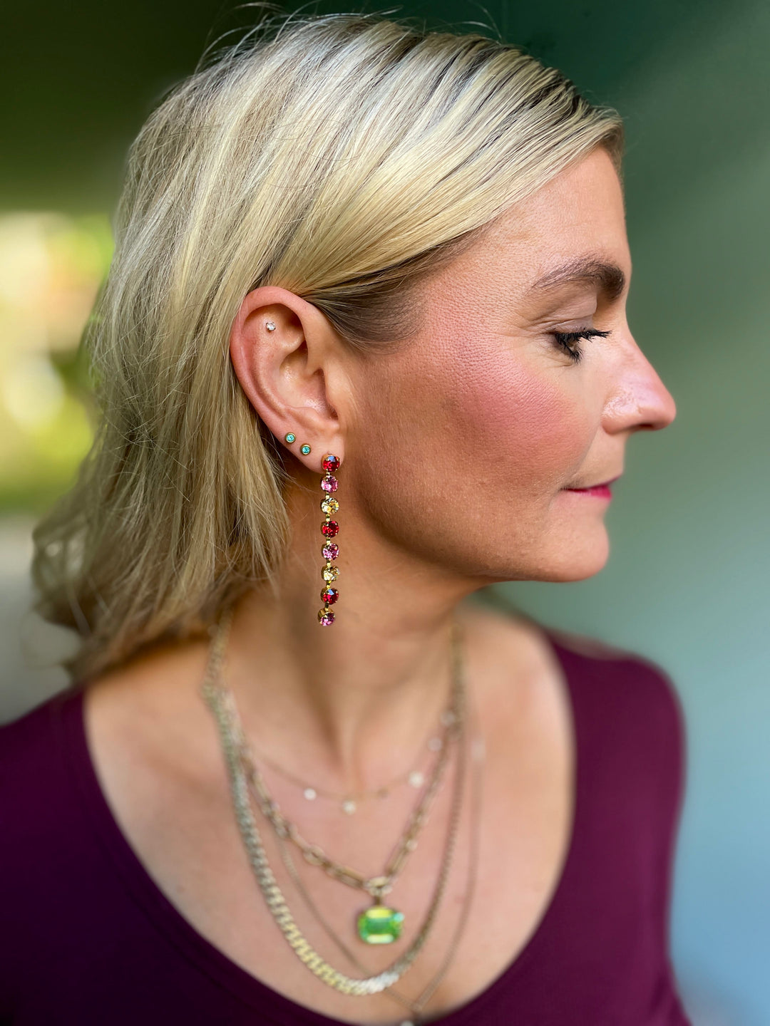Caroline Svedbom øredobber Nicola earrings - Scarlet Combo