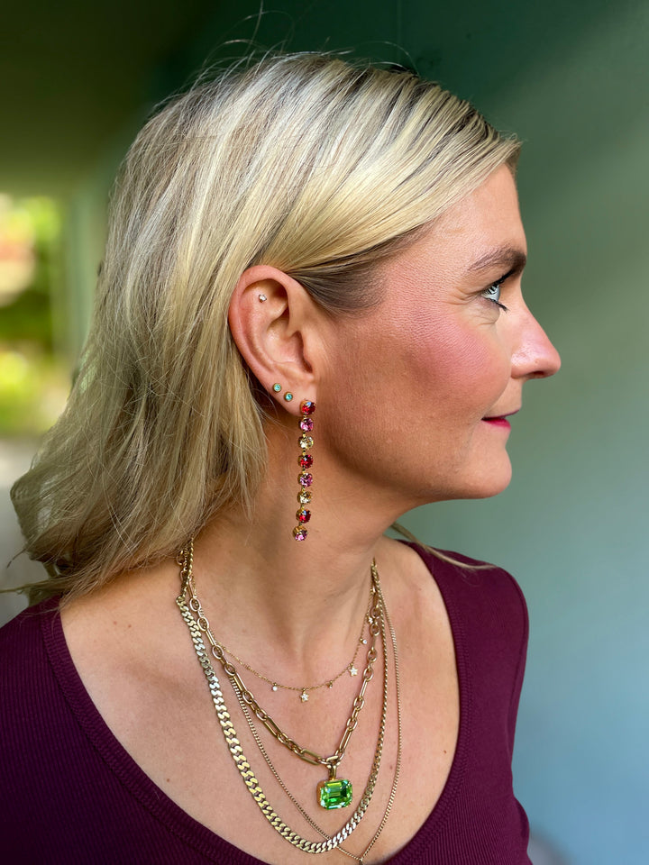 Caroline Svedbom øredobber Nicola earrings - Scarlet Combo