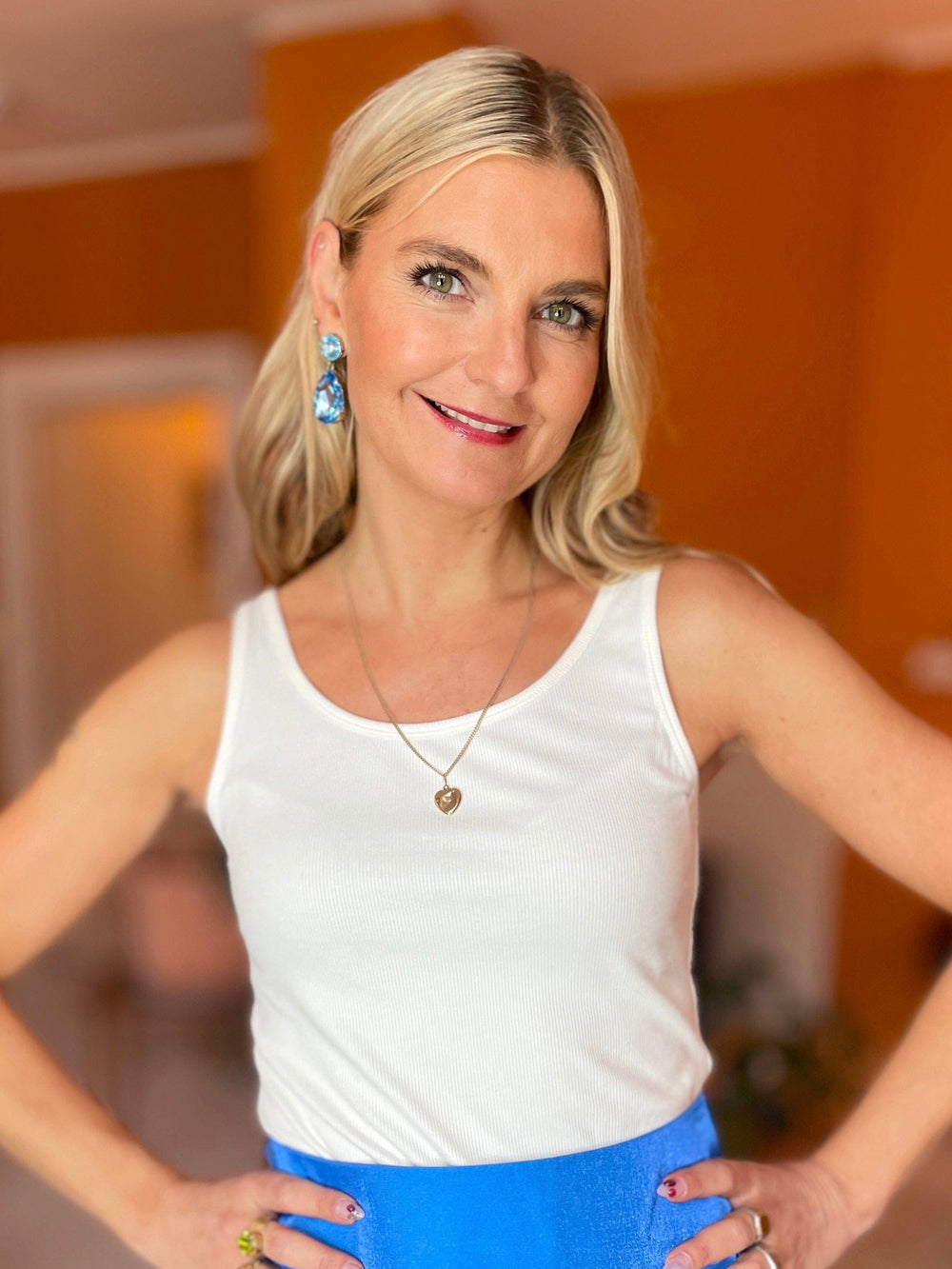 Caroline Svedbom øredobber Perfect drop earrings - aquamarine