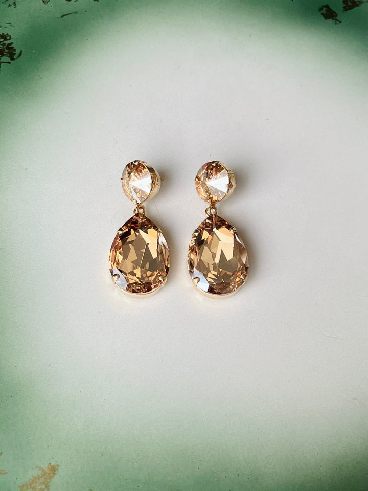 Caroline Svedbom øredobber Perfect drop earrings - golden shadow