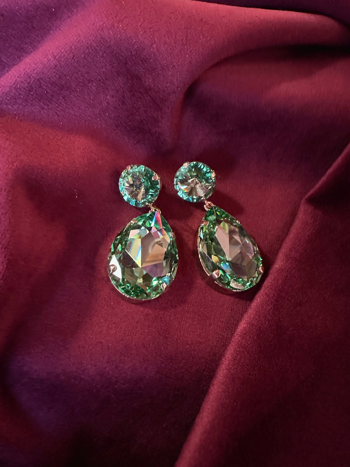 Caroline Svedbom øredobber Perfect drop earrings - peridot