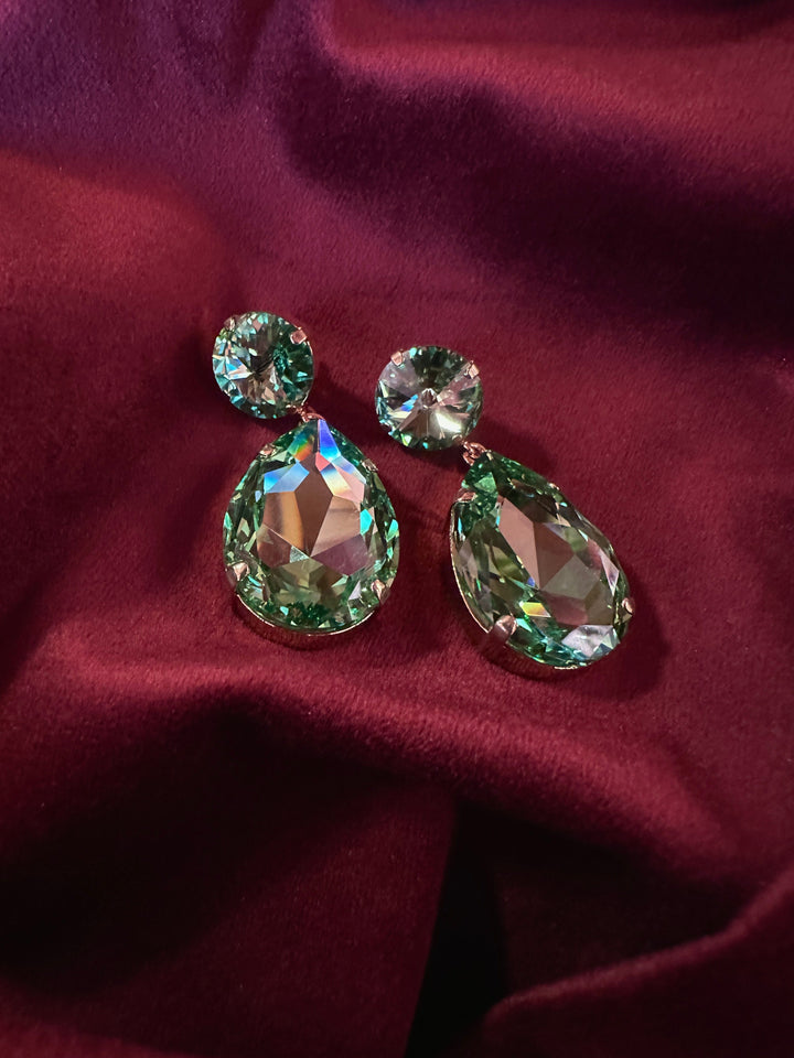 Caroline Svedbom øredobber Perfect drop earrings - peridot