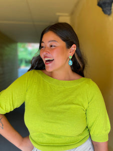 Caroline Svedbom øredobber Perfect drop earrings - peridot/aquamarine