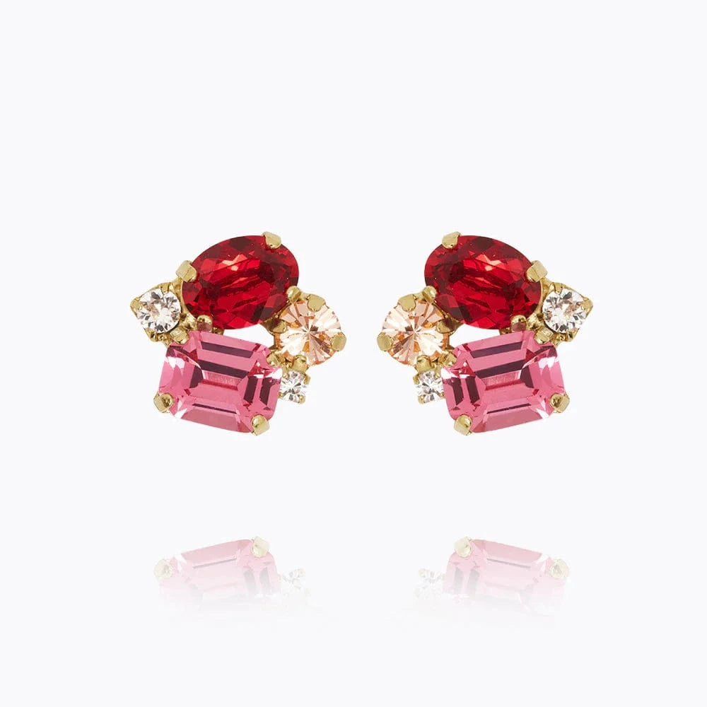 Caroline Svedbom øredobber Petite carolina earrings - scarlet combo