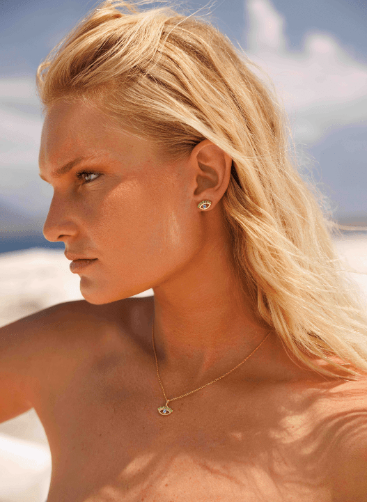 Caroline Svedbom øredobber Petite greek eye earrings