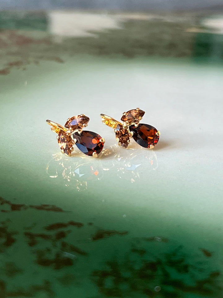 Caroline Svedbom øredobber Petite Timo earrings - topaz combo