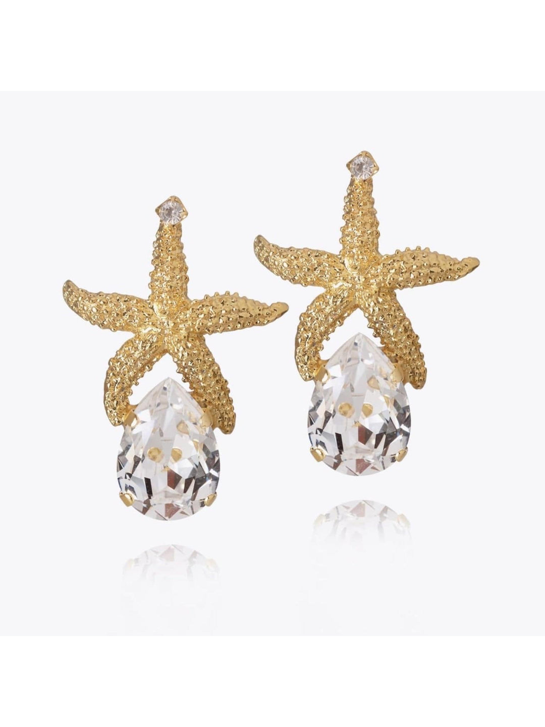 Caroline Svedbom øredobber Sea Star Drop earrings - crystal
