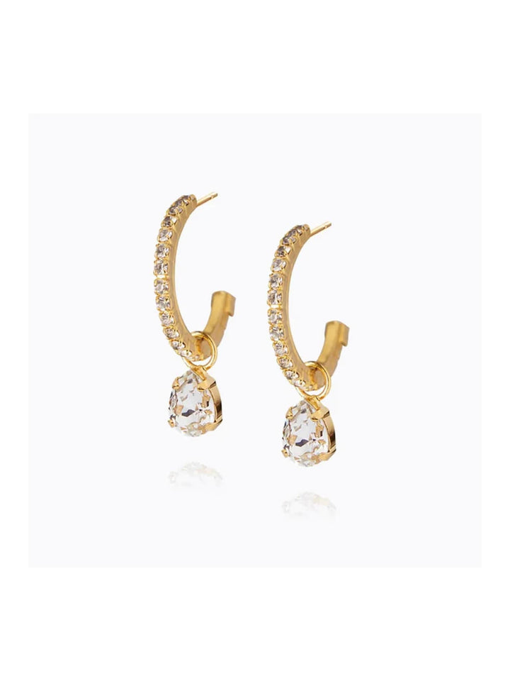 Caroline Svedbom øredobber Tracy loop earrings - crystal