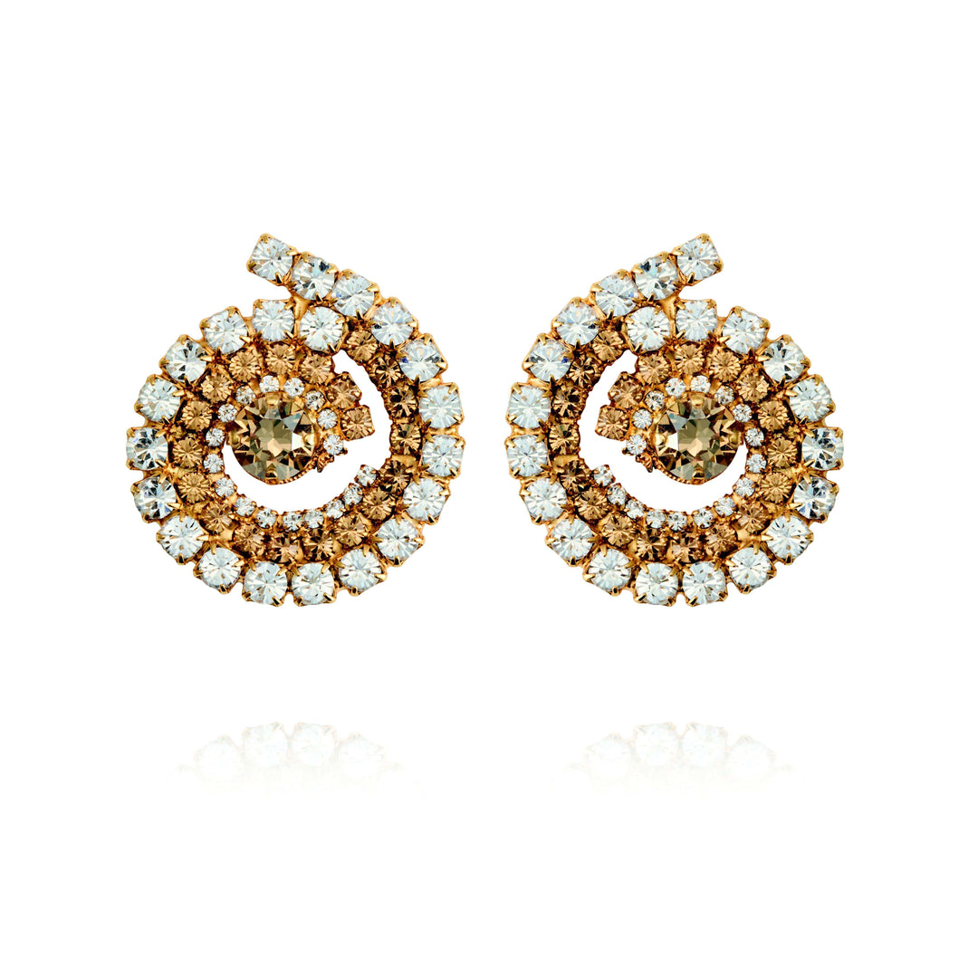 Caroline Svedbom øredobber ZIA EARRINGS GOLD - TOPAZ COMBO