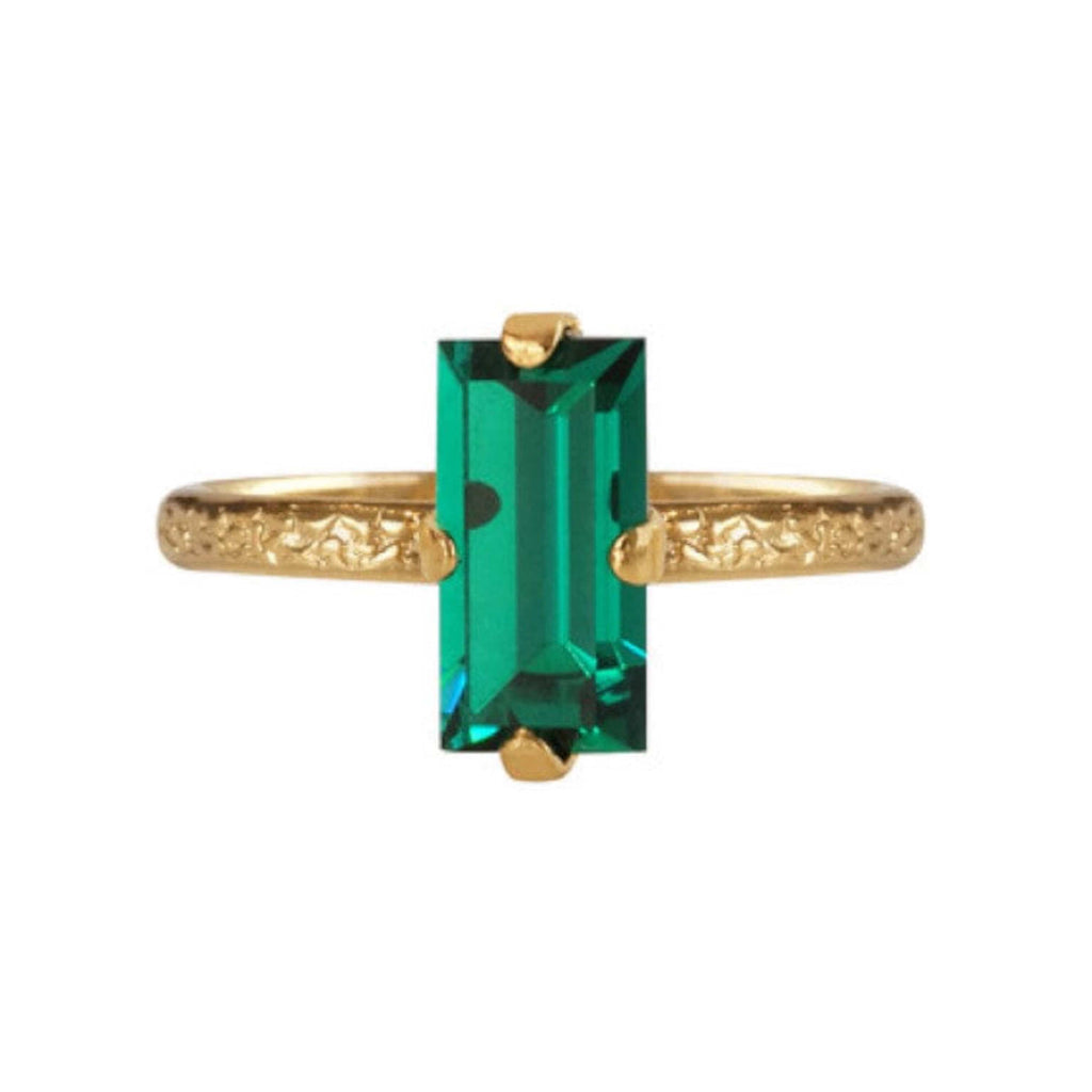 Caroline Svedbom ringer Baguette ring - emerald