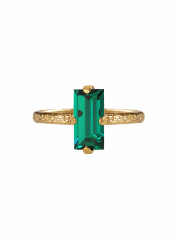 Caroline Svedbom ringer Baguette ring - emerald