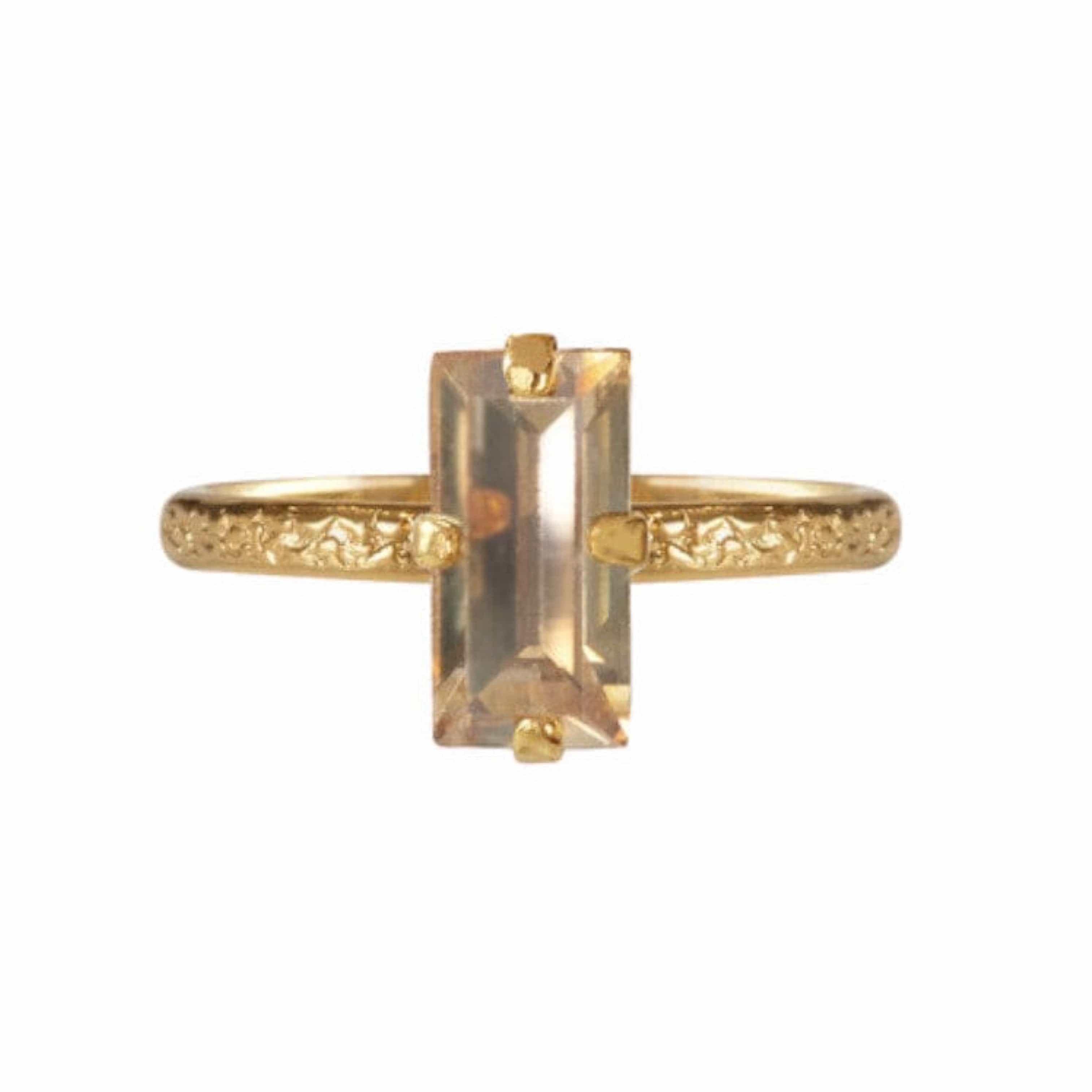 Caroline Svedbom ringer Baguette ring - golden shadow