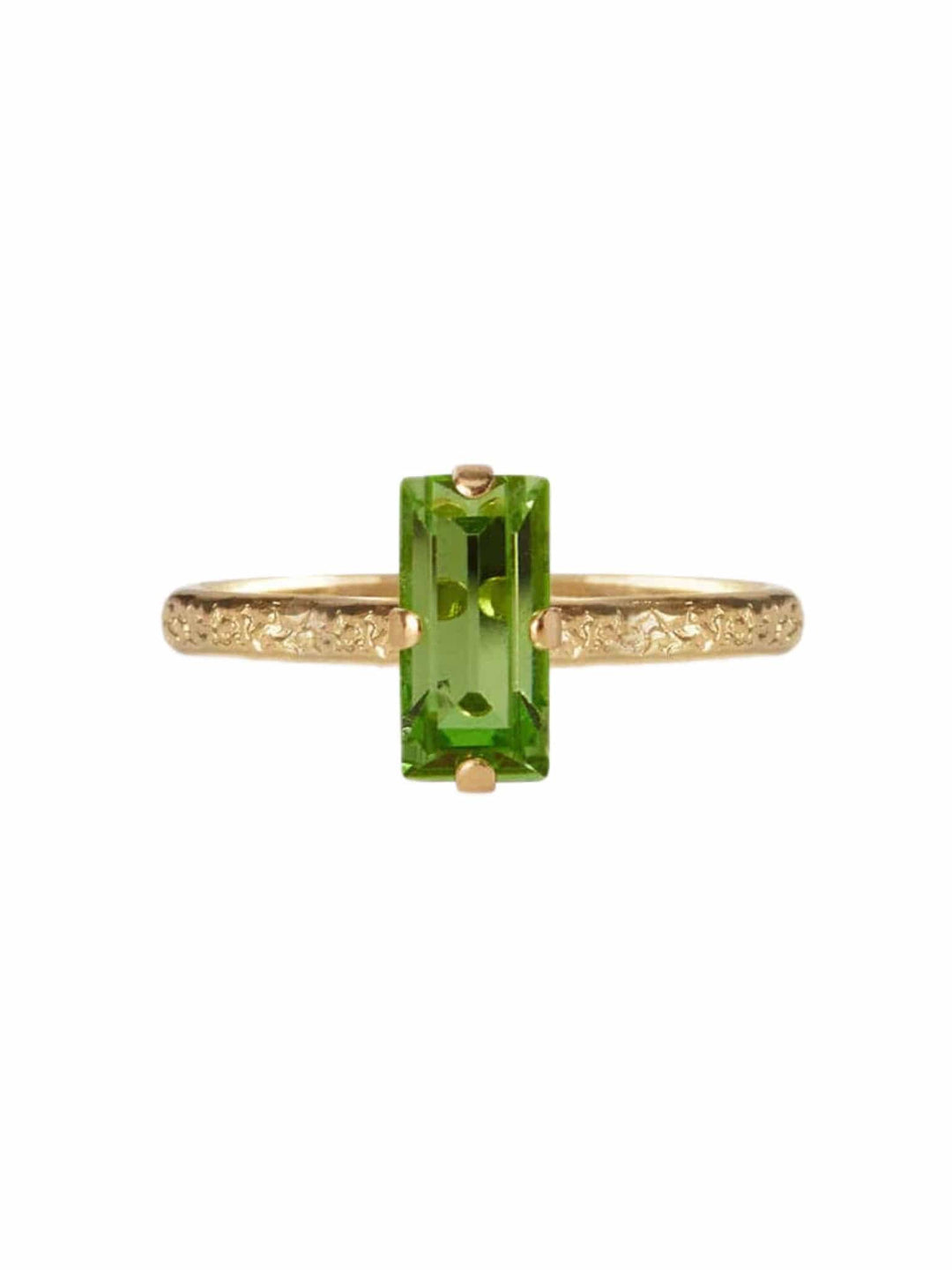 Caroline Svedbom ringer Baguette ring - peridot