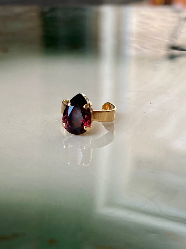 Caroline Svedbom ringer Mini drop ring - burgundy
