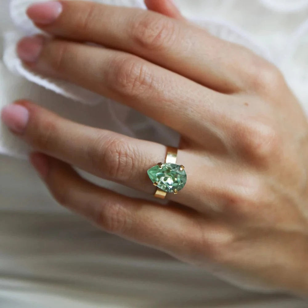 Caroline Svedbom ringer Mini drop ring - chrysolite