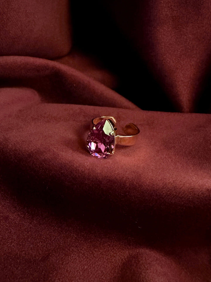 Caroline Svedbom ringer Mini drop ring - dark rose