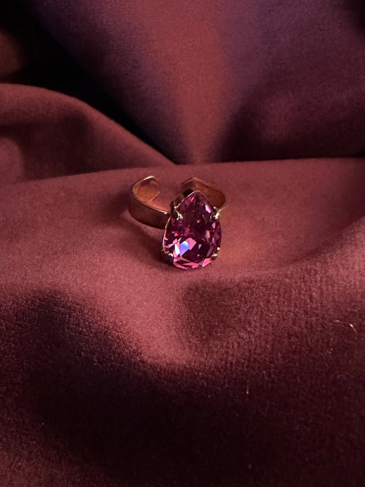 Caroline Svedbom ringer Mini drop ring - dark rose