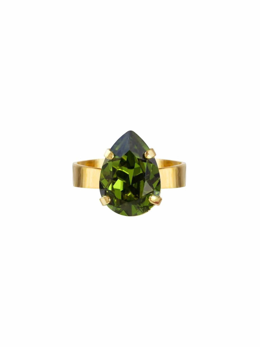 Caroline Svedbom ringer Mini drop ring - olivine