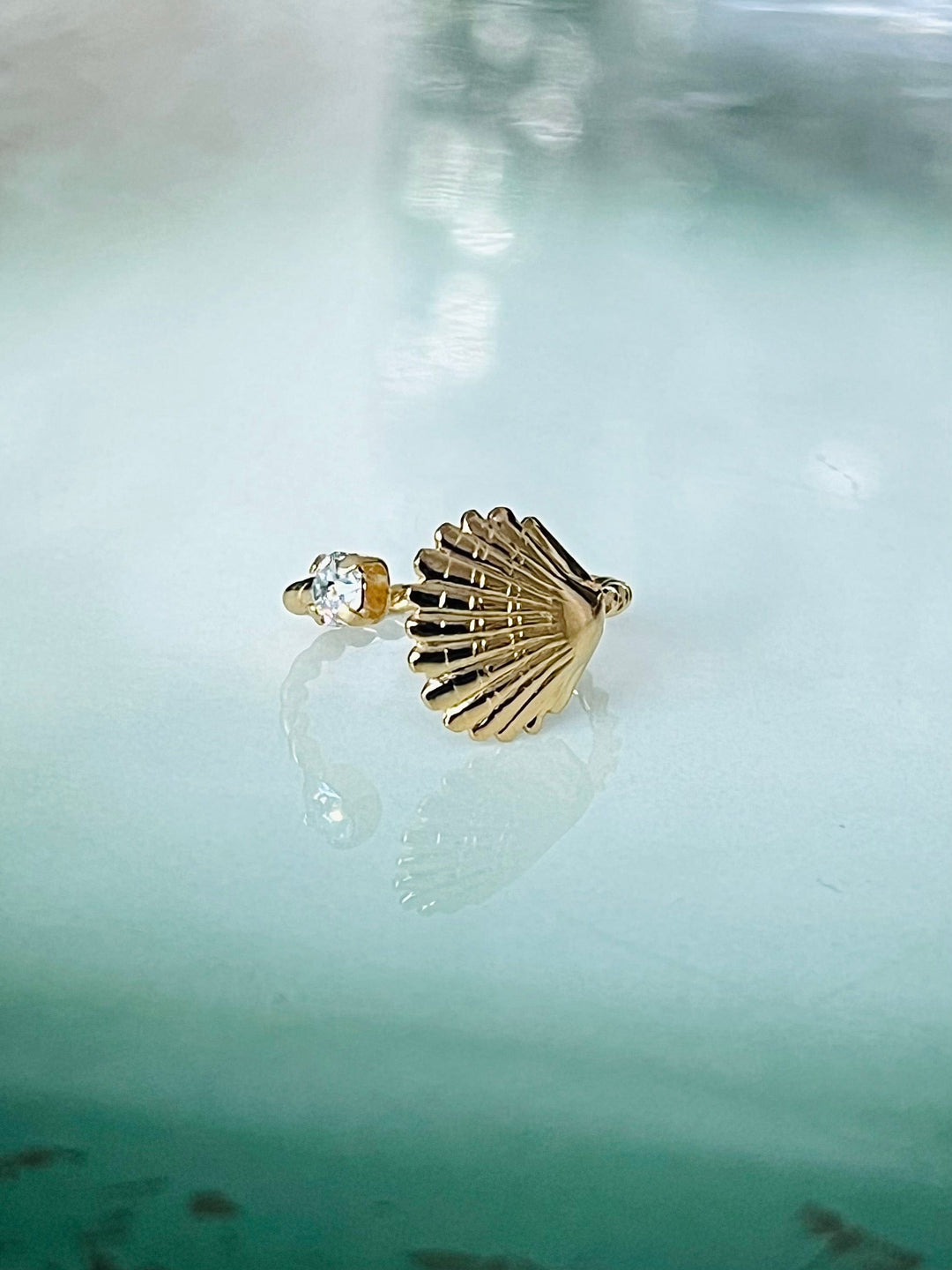 Caroline Svedbom ringer Mini shell ring - crystal