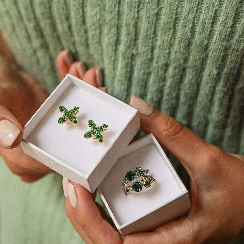 Caroline Svedbom ringer Stardust ring - green combo