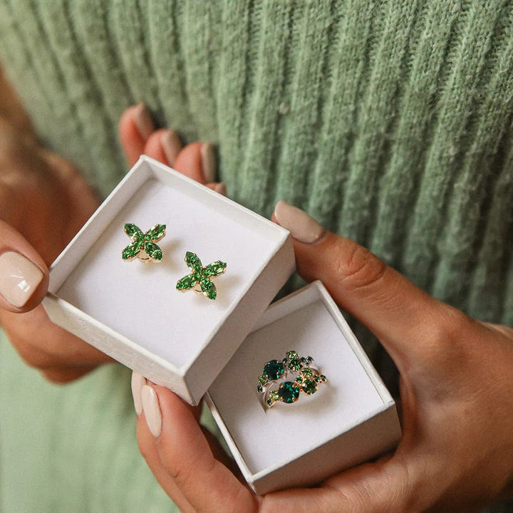 Caroline Svedbom ringer Stardust ring - green combo